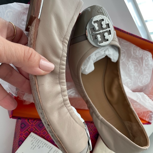 ❌SOLD❌ Tory Burch Minnie Cap-toe ballet flat size 38.5 - Picture 10 of 12